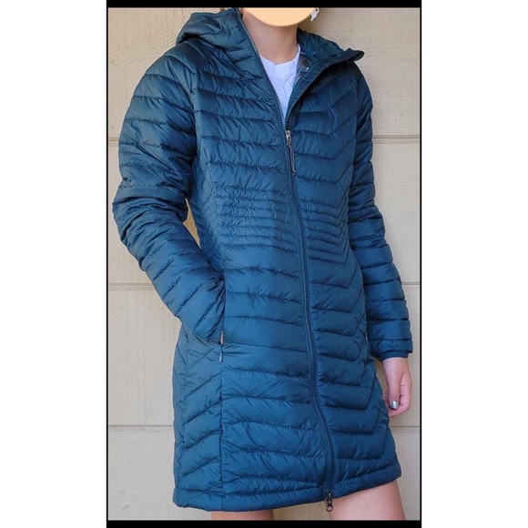 Columbia Puffer Jacket Parka Women's Powder Lite™ Mid Jacket XS Blue - Picture 2 of 11